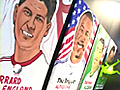 Football stars on canvas