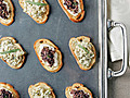 Olive-Tapenade and Goat-Cheese Crostini