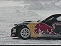 Car drifting on ice