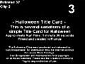 Stock Footage - Halloween Title Card (2007)