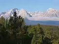 Royalty Free Stock Video HD Footage Scenic View of Grand Tetons Mountain Range in Wyoming