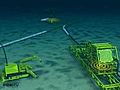 ISUP - Ölplattform am Meeresboden