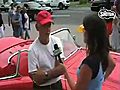 Batmobile and 1960 Corvette at the Dream Cruise