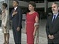 Barack Obama é recebido por Dilma Rousseff no Palácio do Planalto