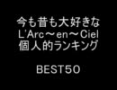 【L’Arc～en～Ciel】20th L’Anniversary　個人的ランキング　BEST50