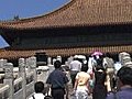 Chinese People Climbing Stairs To Forbidden City,  Beijing Stock Footage