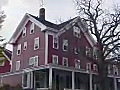 Royalty Free Stock Video SD Footage Zoom Out to Old Home in Rockport,  Massachusetts