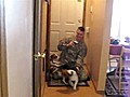 Beagles Welcome Soldier Home