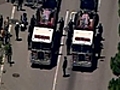 RAW VIDEO: Firefighters Enter the Memorial in SF