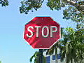 Royalty Free Stock Video HD Footage View of a Stop Sign