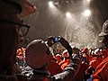 Hauptdurchschlag am Gotthard-Tunnel