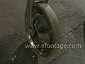 CLOSE-UP ON GURNEY WHEELS - HD