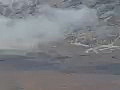 Royalty Free Stock Video SD Footage Static Shot Inside Haleakala Crater and Cloud Covered Mountains in Maui,  Hawaii