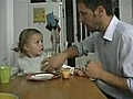 Dad steals daughter’s pudding