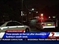 Manhunt for trio after shooting