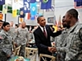 Obama visit troops in New York