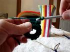 How to Make Crocheted Long Stemmed Flowers Part 8/15