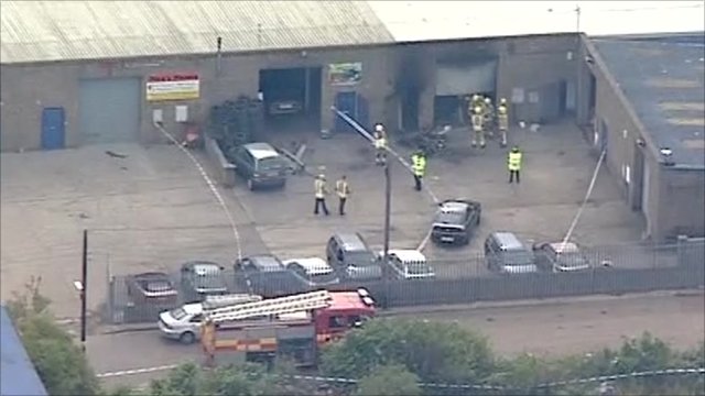 Search for clues after Boston industrial estate blast