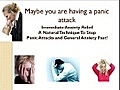 Stop Panic Attacks now