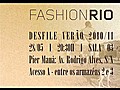 Convite do desfile de Graça Ottoni,  primavera-verão 2010/11