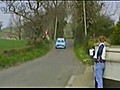 Rally Car Crash Near Miss