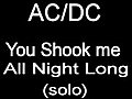 Leçon de guitare You Shook Me All Night Long Solo