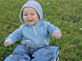 Baby boy outdoor in autumn