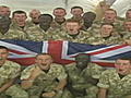 British troops send good luck message