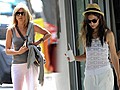 Jen Aniston and Katie Holmes&#039; Sheer Style