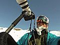 Shooting skiing in Alaska,  GoPro helmet camera video.