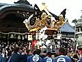 住吉神社　北条節句祭　本宮　東高室　拝殿前　屋台差し上げ