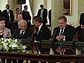 President Obama and President Komorowski Participate in a Discussion on Democracy