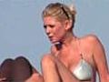 Tara Reid on the beach