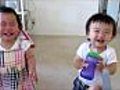 Kids Sprayed In The Face With Water Laughing