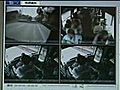Bus caught on CCTV in near-miss