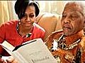 Michelle Obama Meets Nelson Mandela