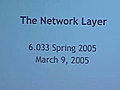 Lecture 11: Network Layer,  Routing