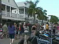 Royalty Free Stock Video HD Footage Motorcycle Bike Week on Duvall Street in Key West Florida