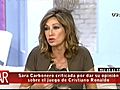 Ana Rosa defiende a Sara Carbonero