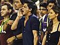 Shah Rukh cheers for KKR at IPL