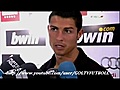 HABLA CRISTIANO RONALDO DESPUES DEL PARTIDO 12-09-2010