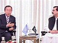 潘基文到訪巴基斯坦呼籲國際社會盡快支援