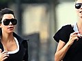 Kim Kardashian Jogs With Heidi Klum      [HD]