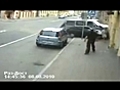 Pedestrian’s lucky escape