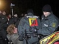 Polizei räumt Sitzblockade