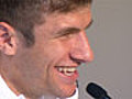 Müller präsentiert sich vor Länderspiel gelöst