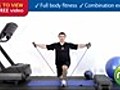HFX Home Fitness How To - Lunge and lateral arm raise with resistance band for full body strength,  1 set, 10 reps