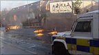 VIDEO: Petrol bombs thrown in Belfast