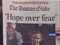 Globe publishes special afternoon inauguration edition