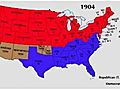 U.S. Presidential elections from 1920 to 1996